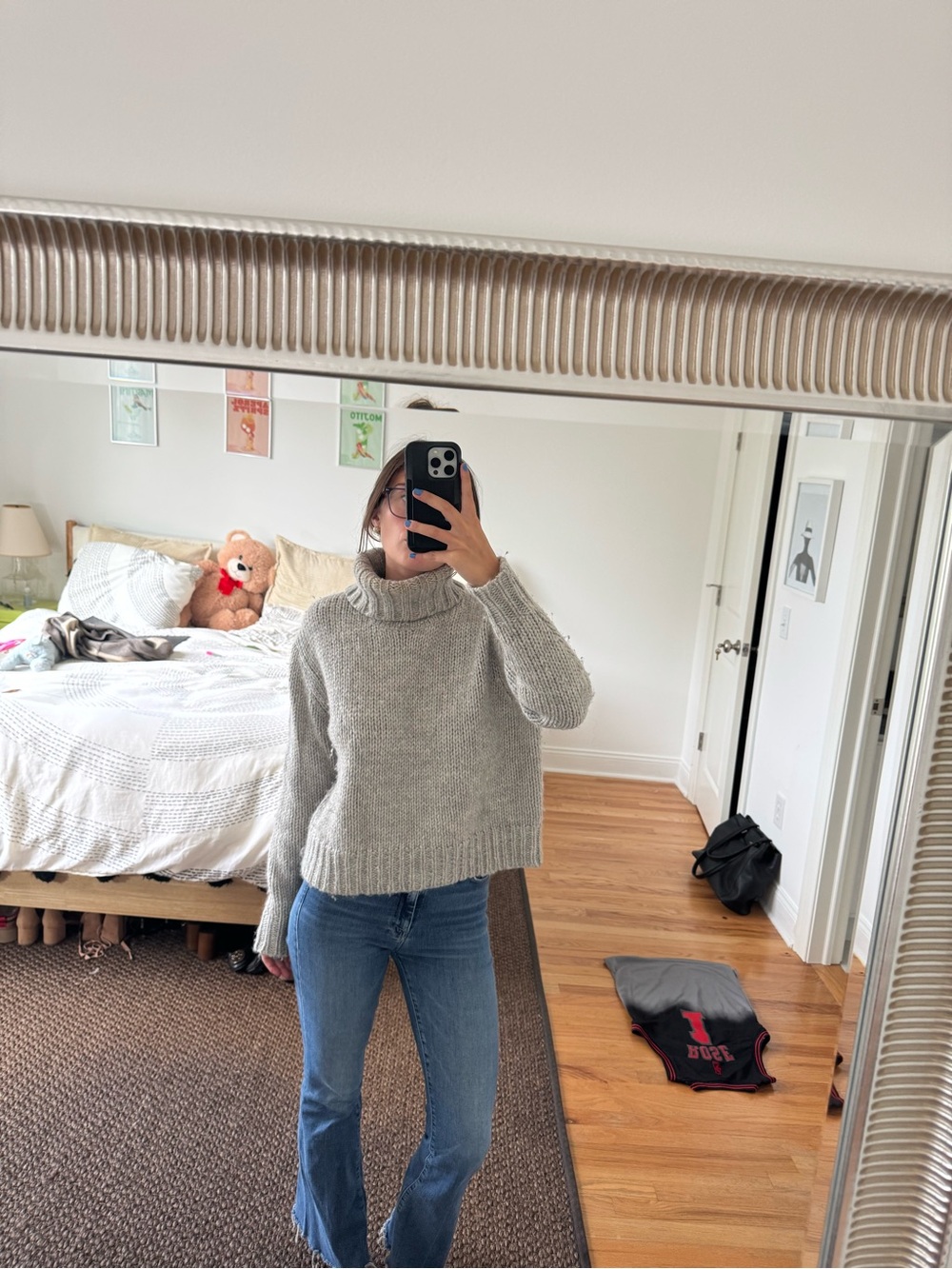 J.Crew Chunky Gray Turtleneck Sweater